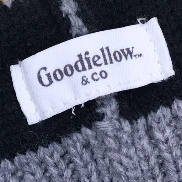 GOOD FELLOWS Knit cap Gray Burgundy Gold Black Ski Cap One size - Picture 6 of 6